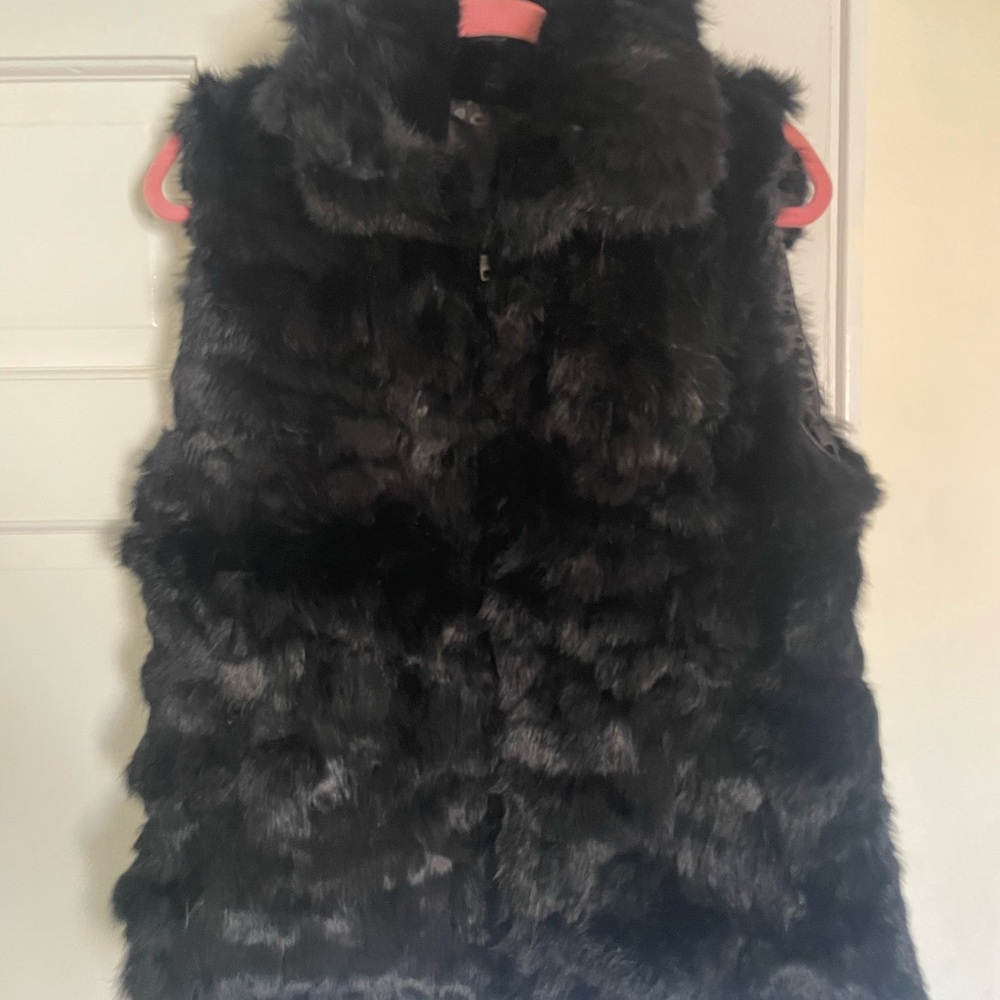 Surell Black Rabbit Fur Vest / Excellent condition